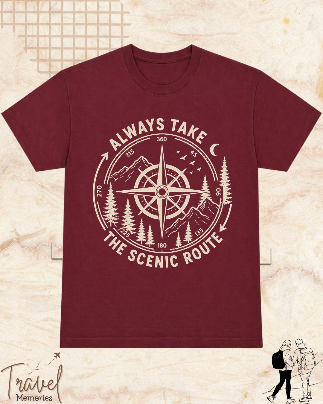 Scenic Route Vintage Adventure Cotton Tshirt