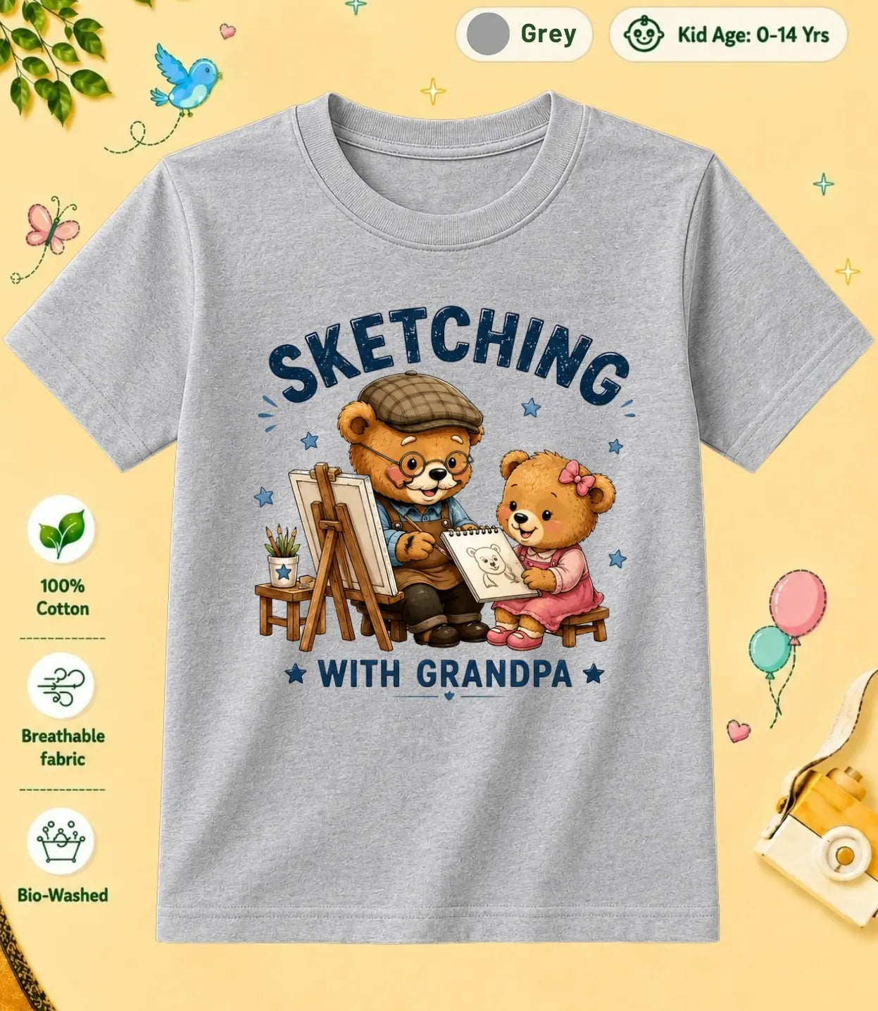 Grandpa & Grandma's Precious kids Cotton Tee