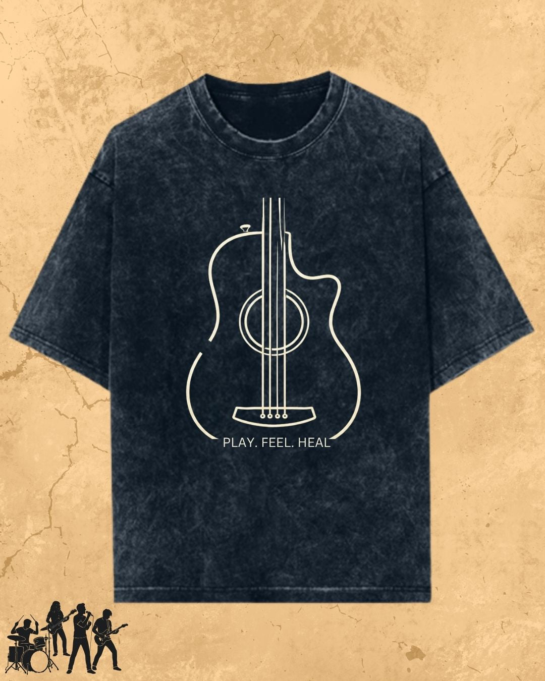 Minimal Guitar Music Cotton T-Shirt