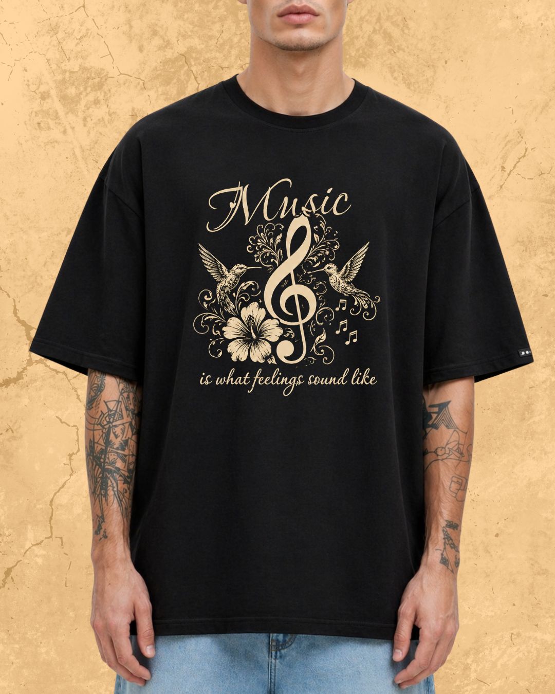 Music Is What Feelings Sound Like Cotton Tee