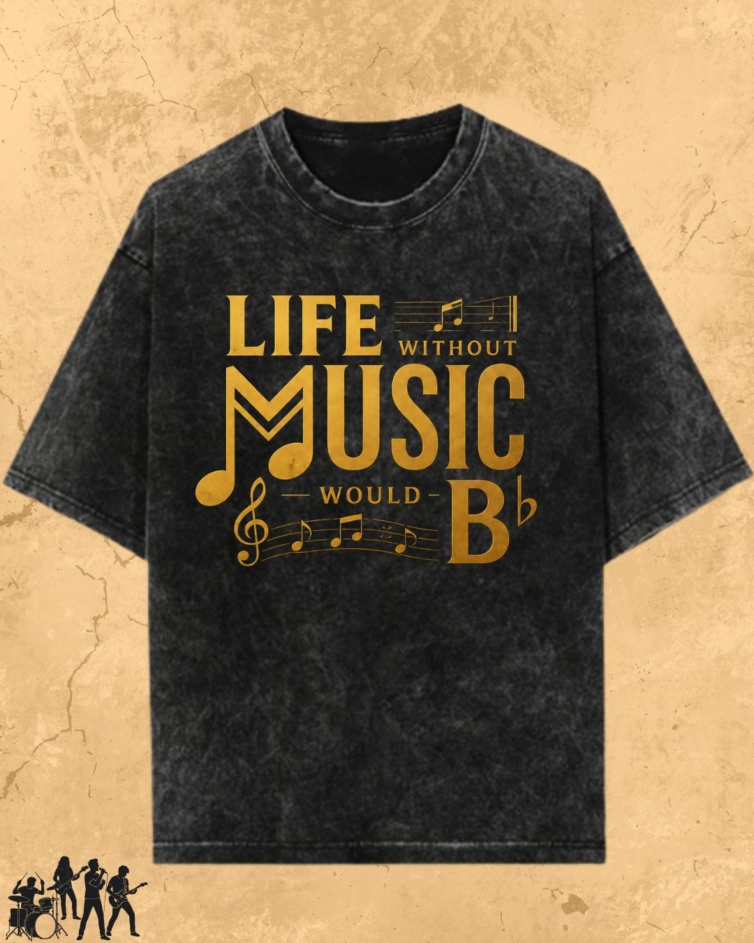Life Without Music Would B Flat Cotton T-Shirt