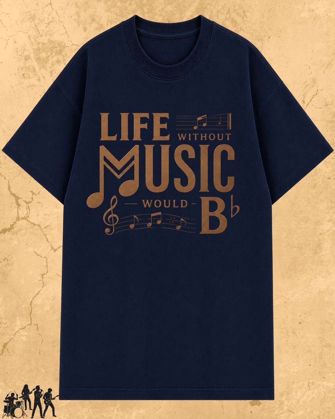 Life Without Music Would B Flat Cotton T-Shirt