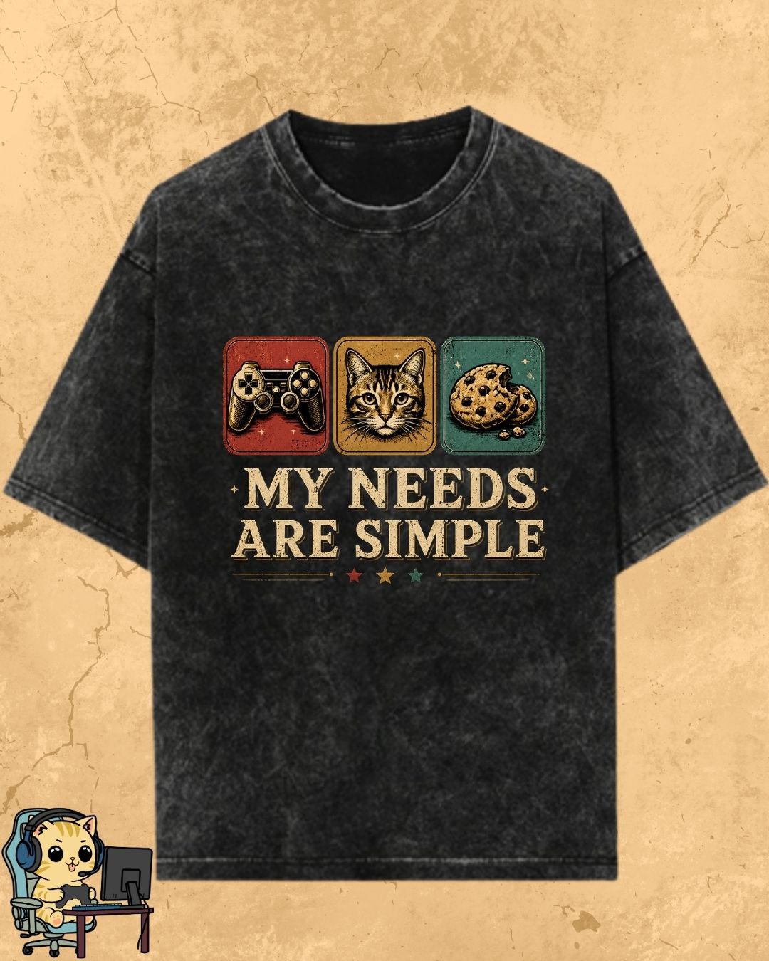 Purrfect Gamer Cotton Tshirt