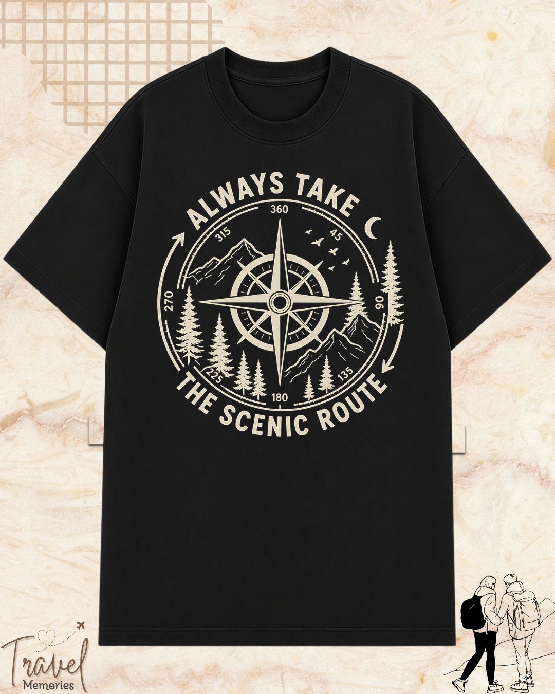 Scenic Route Vintage Adventure Cotton Tshirt