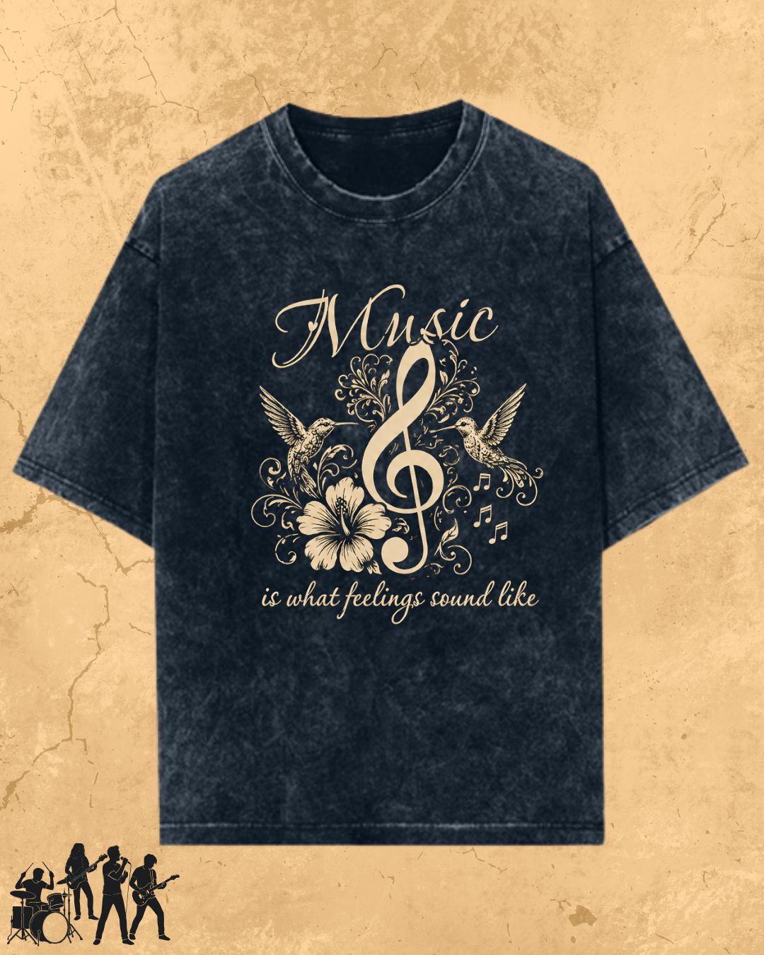 Music Is What Feelings Sound Like Cotton Tee