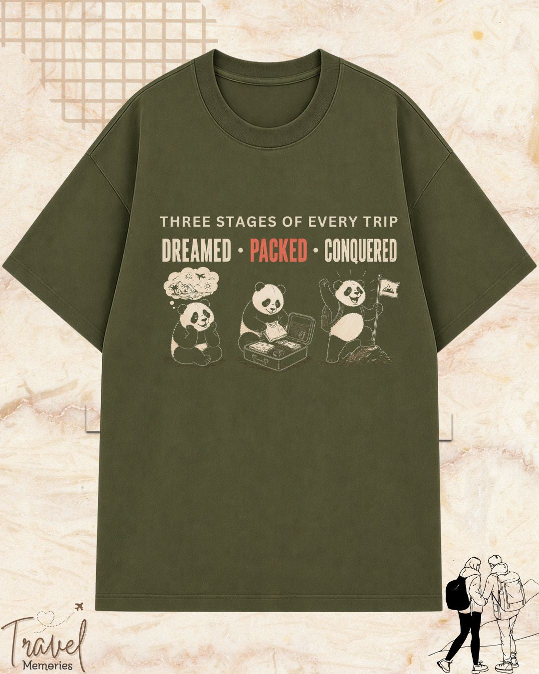 Three Stages of Every Trip Series 2 Travel Cotton Tshirt
