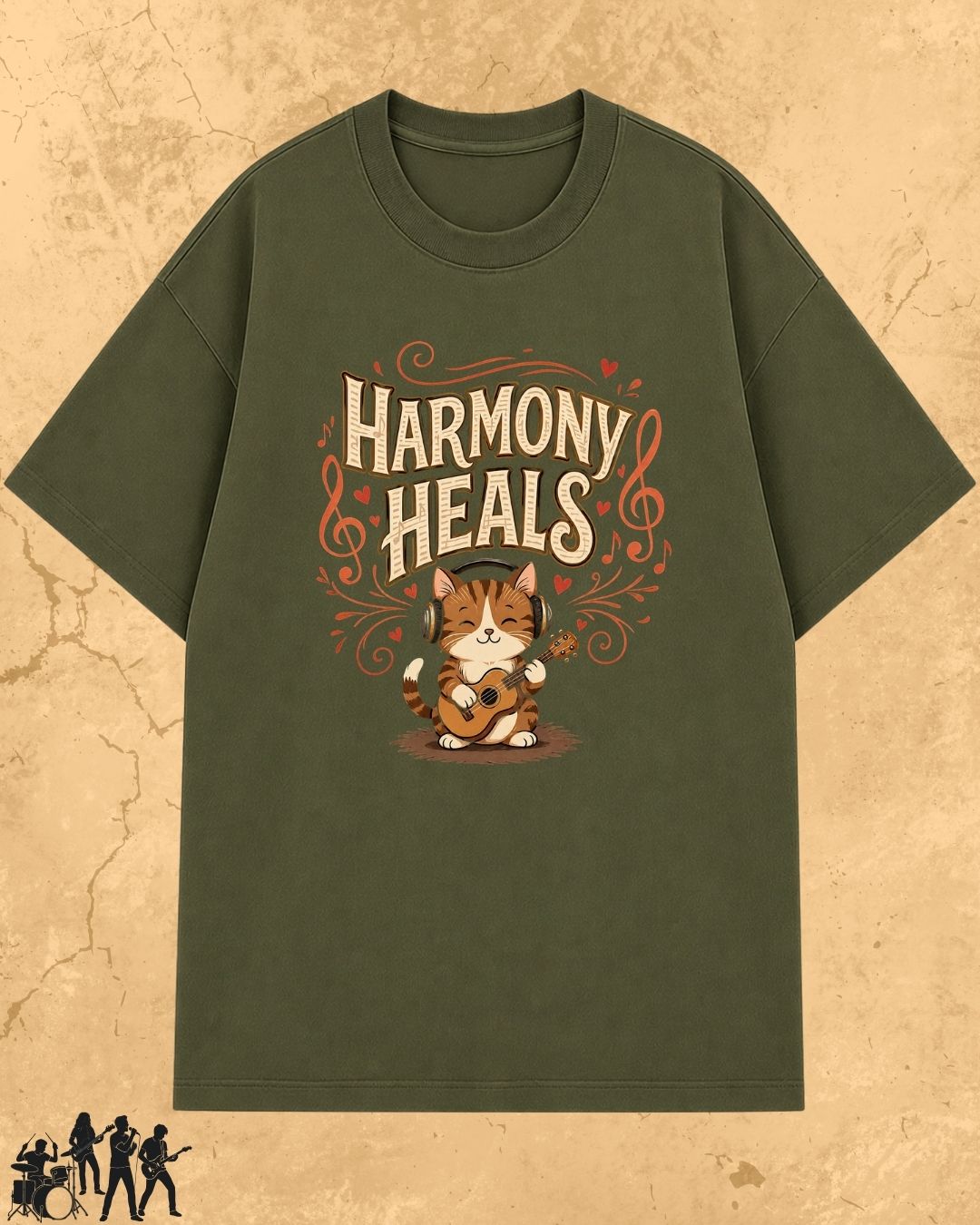 Purrfect Groove Cotton Tee
