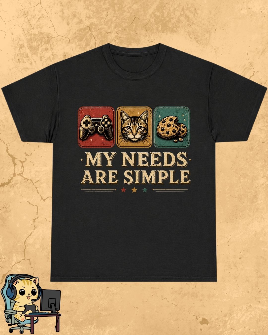 Purrfect Gamer Cotton Tshirt