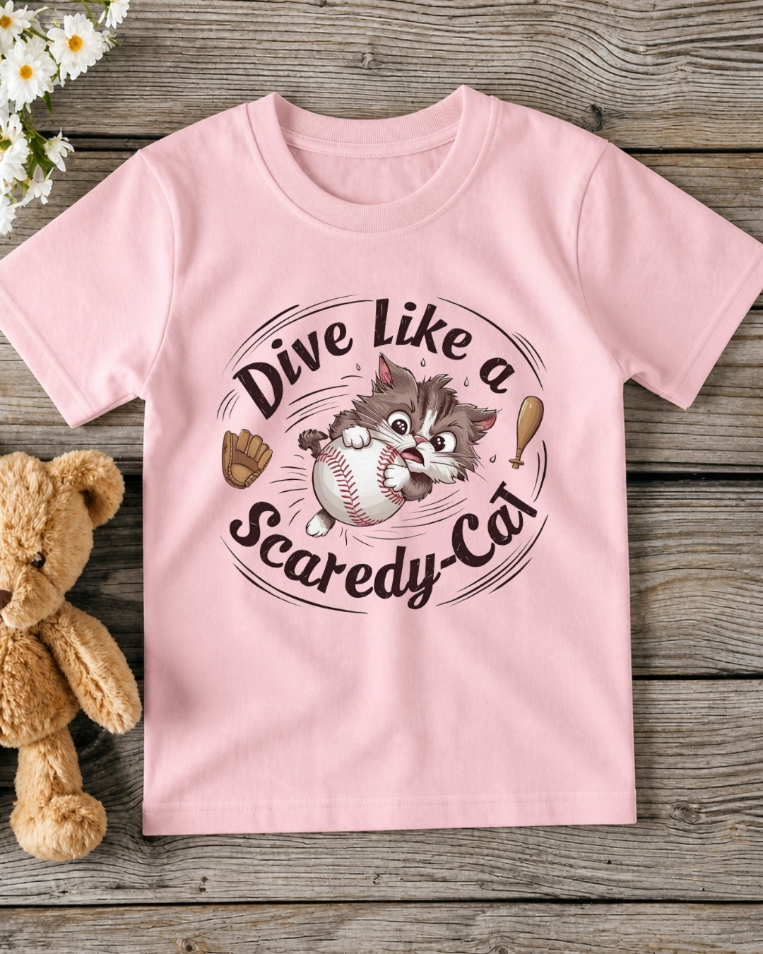 Drive Like Scaredy Cat kid Cotton Tshirt