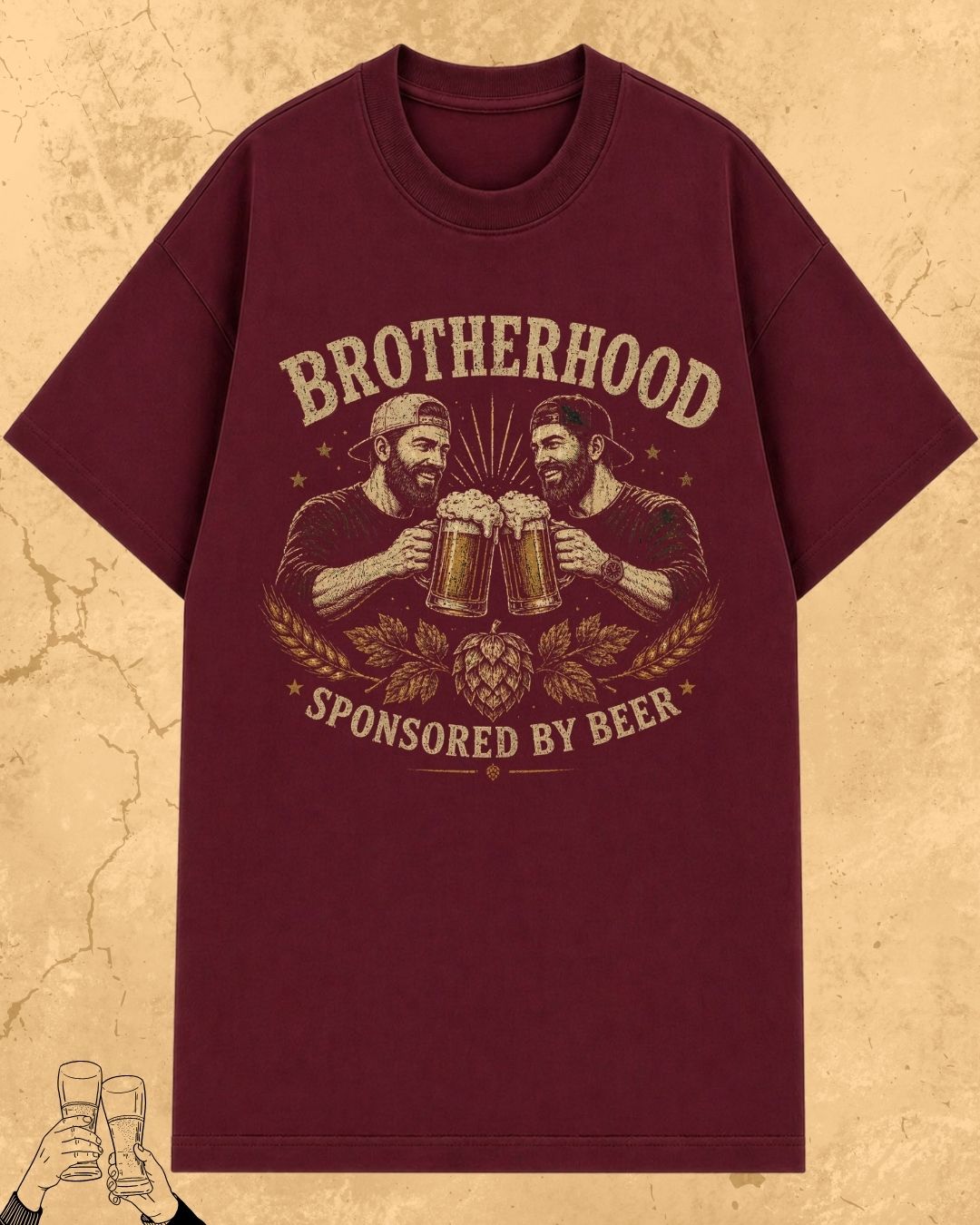 Beer Bond Statement Cotton T-Shirt