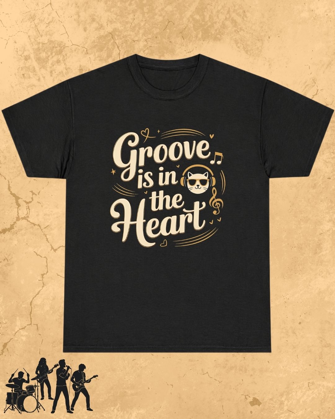 Purrfect Groove Cotton Tee