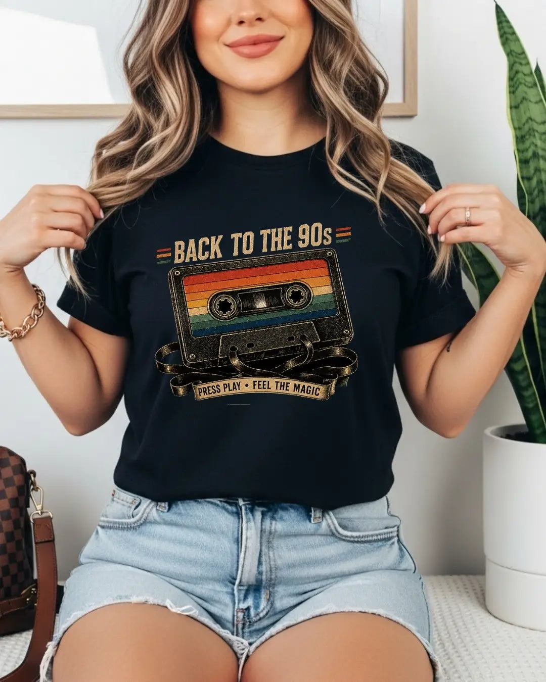 Retro Cassette Music Cotton Tshirt
