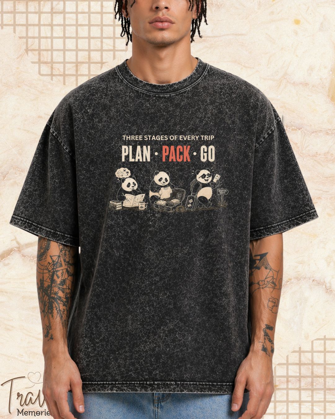 Three Stages of Every Trip Series 2 Travel Cotton Tshirt
