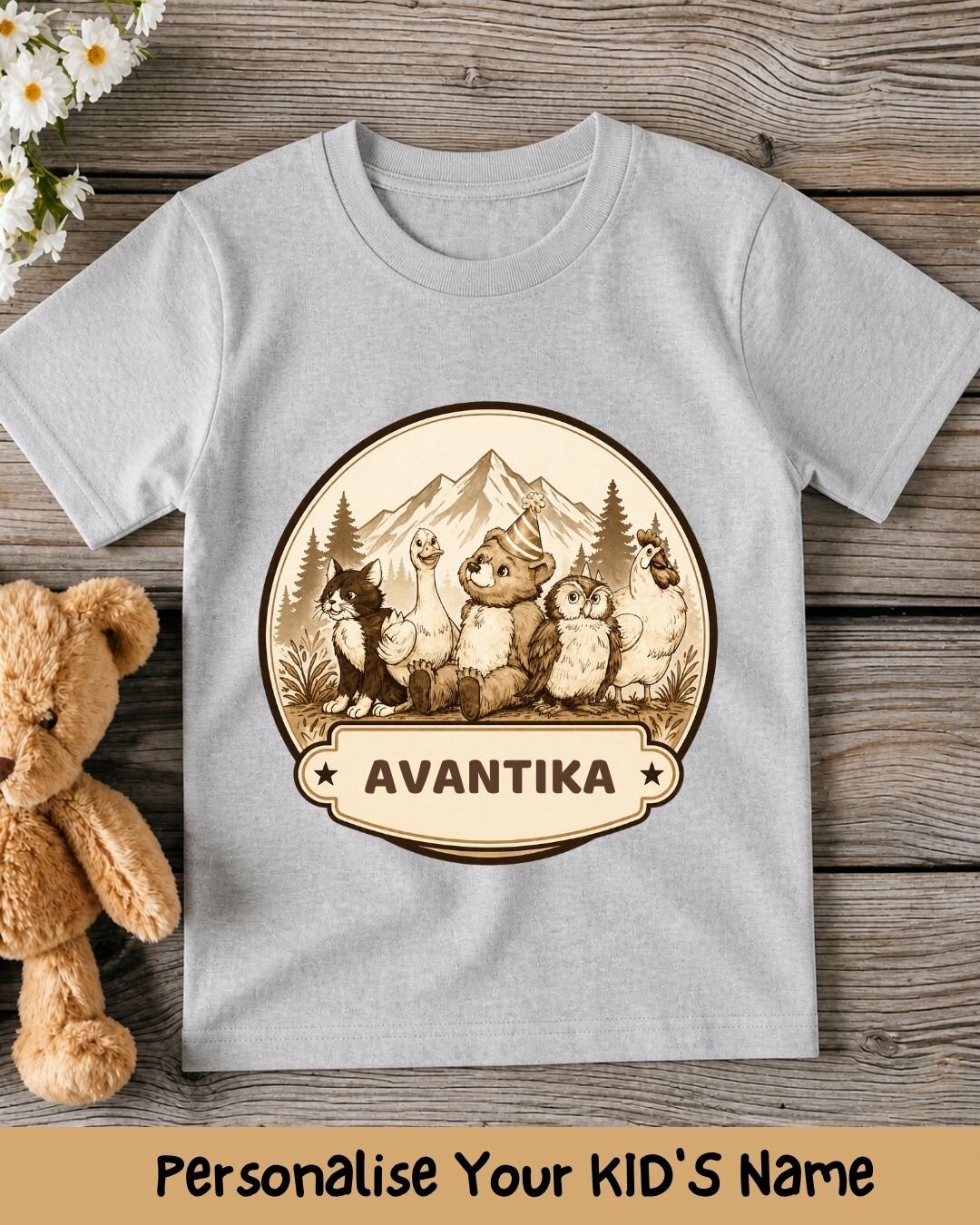 Vintage Adventure Custom Kid Cotton Tee
