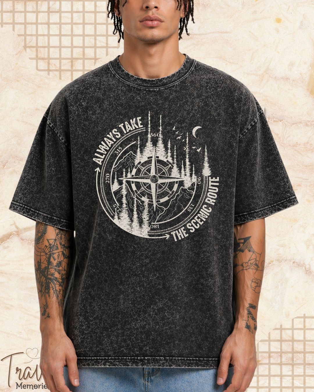 Scenic Route Vintage Adventure Cotton Tshirt