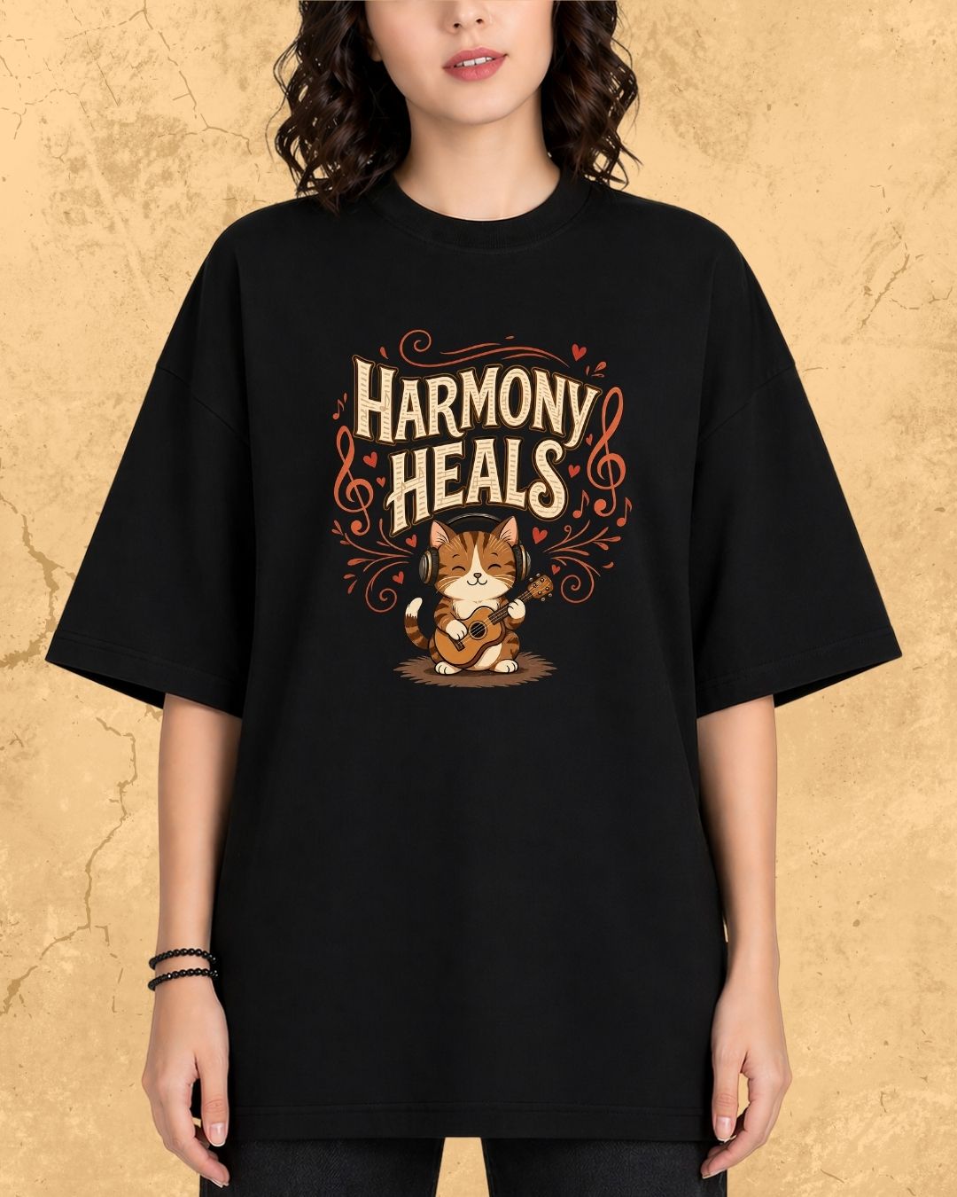 Purrfect Groove Cotton Tee