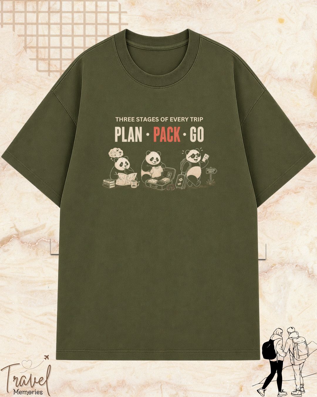 Three Stages of Every Trip Series 2 Travel Cotton Tshirt