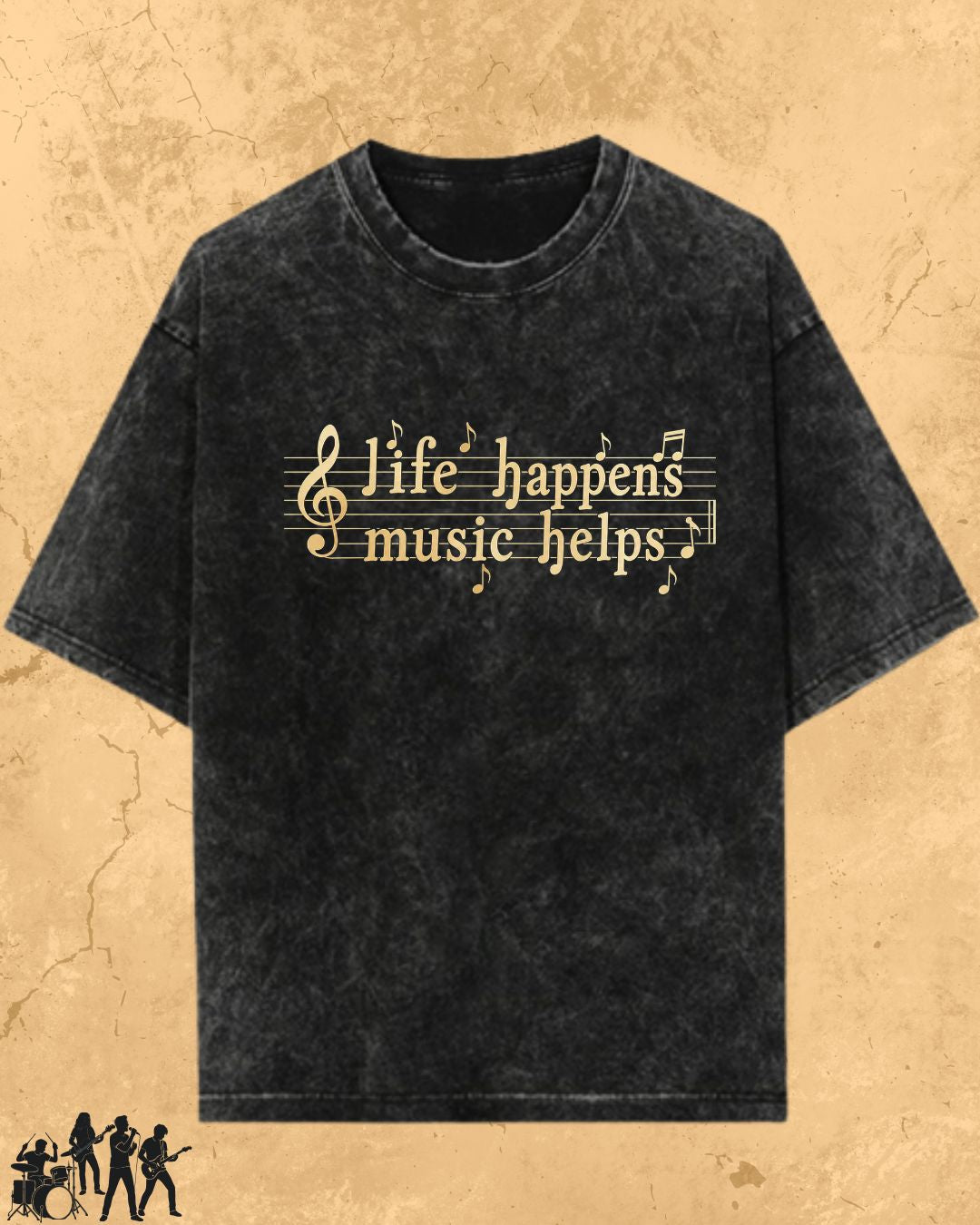 Life Happens Music Helps Cotton Tshirt