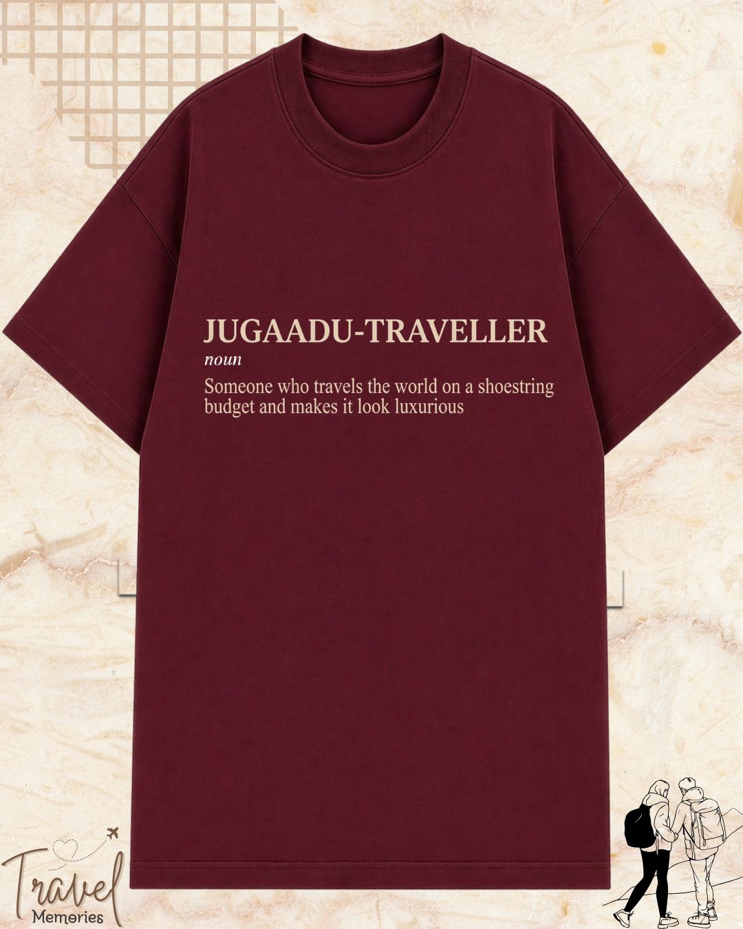 Hinglish Minimalist Dictionary Travel Cotton Tshirt