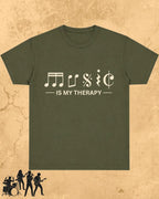 Music Is My Therapy Cotton Tshirt