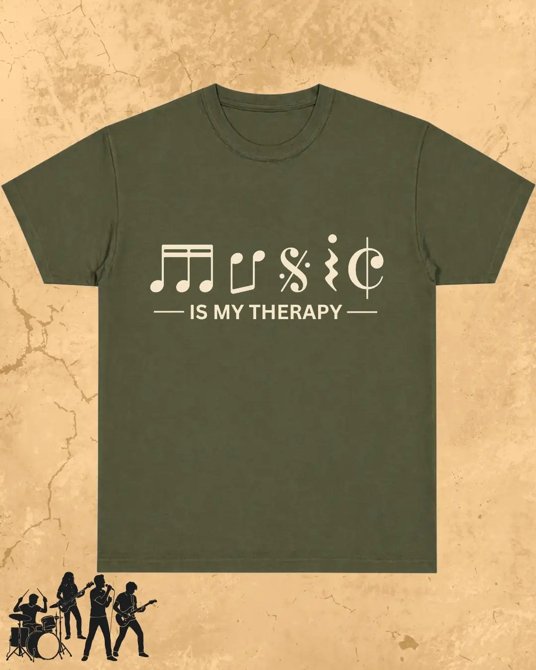 Music Is My Therapy Cotton Tshirt