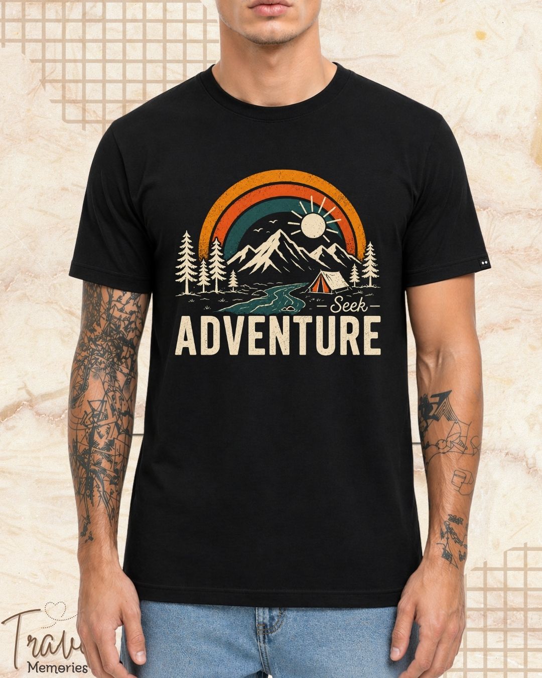 Scenic Route Vintage Adventure Cotton Tshirt