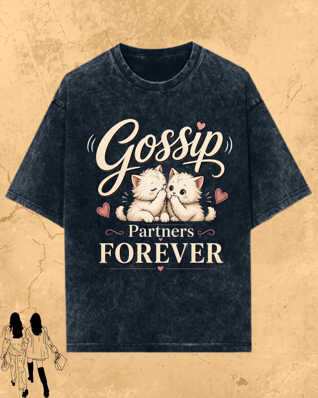 Meow Besties Cotton Tshirt