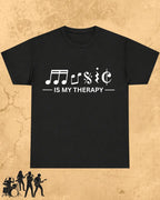 Music Is My Therapy Cotton Tshirt
