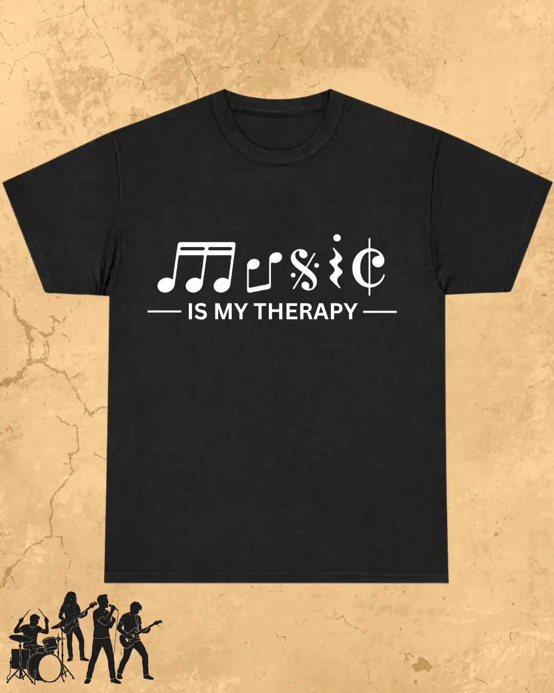 Music Is My Therapy Cotton Tshirt