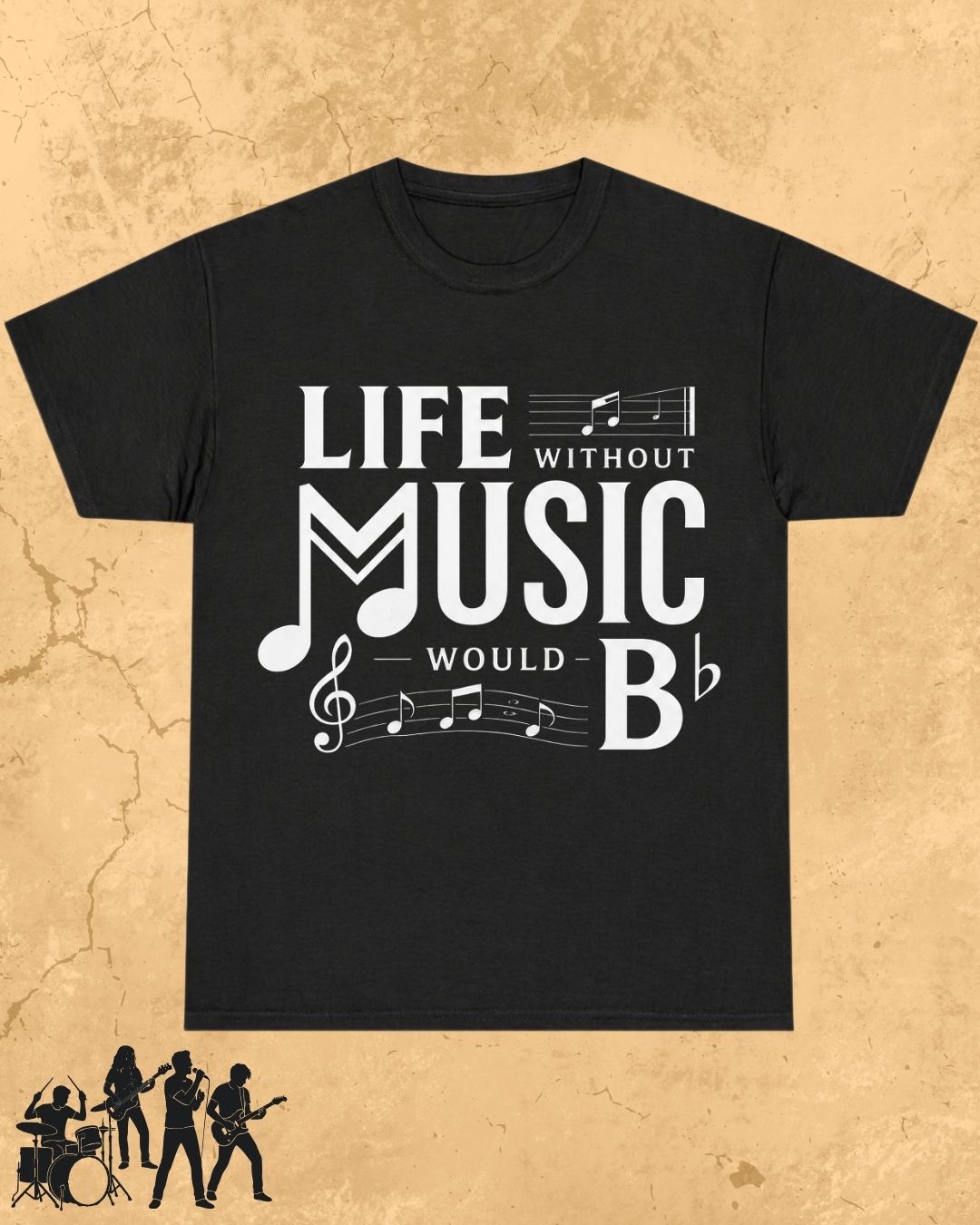 Life Without Music Would B Flat Cotton T-Shirt