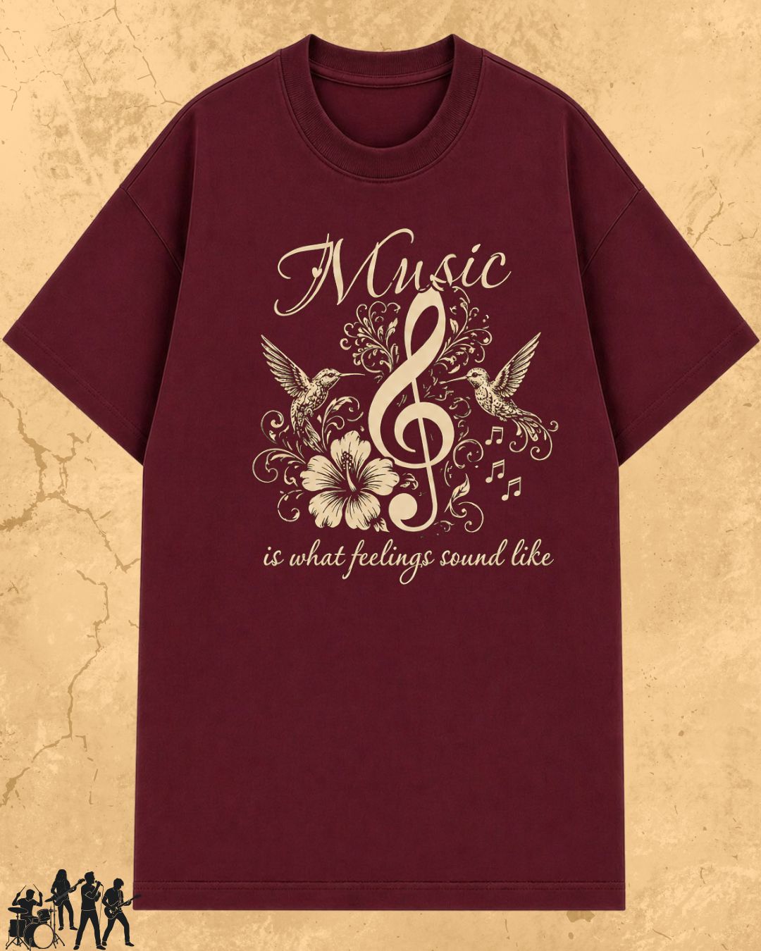 Music Is What Feelings Sound Like Cotton Tee