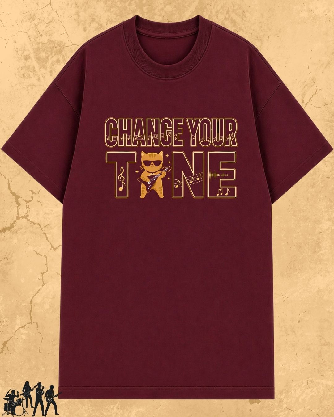 Purrfect Groove Cotton Tee