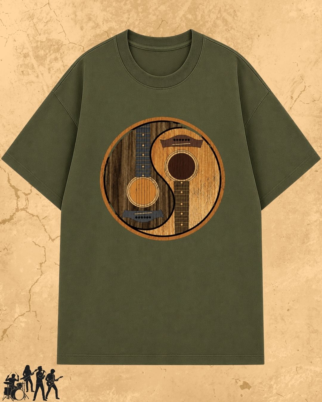 Yin Yang Guitar Cotton Tshirt