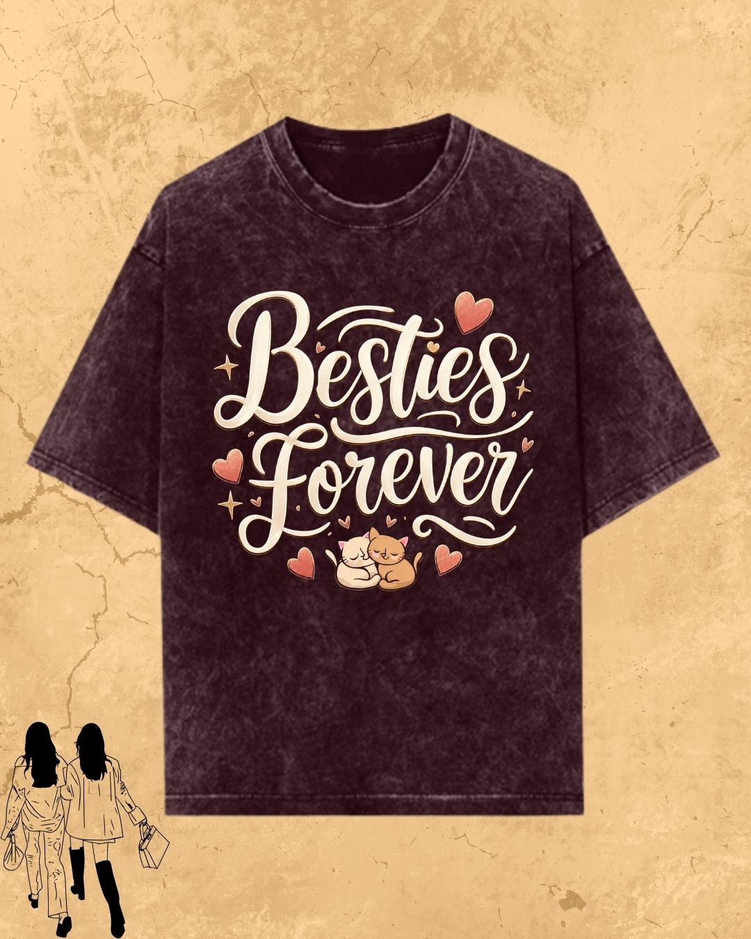 Meow Besties Cotton Tshirt