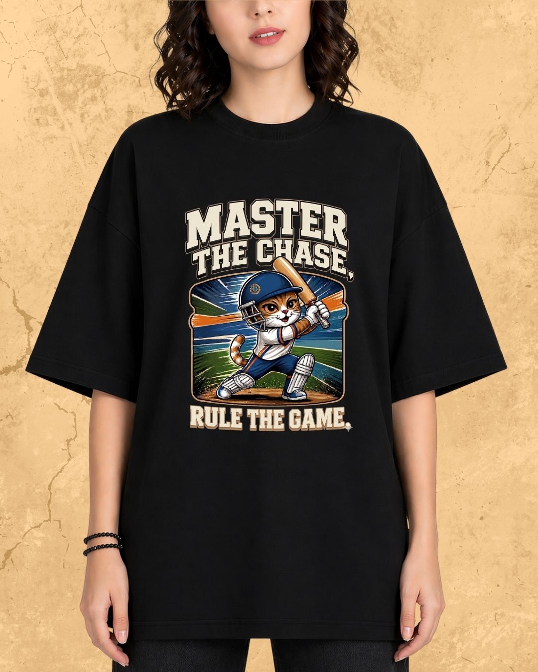 Meow Cricket Champion Cotton Tee