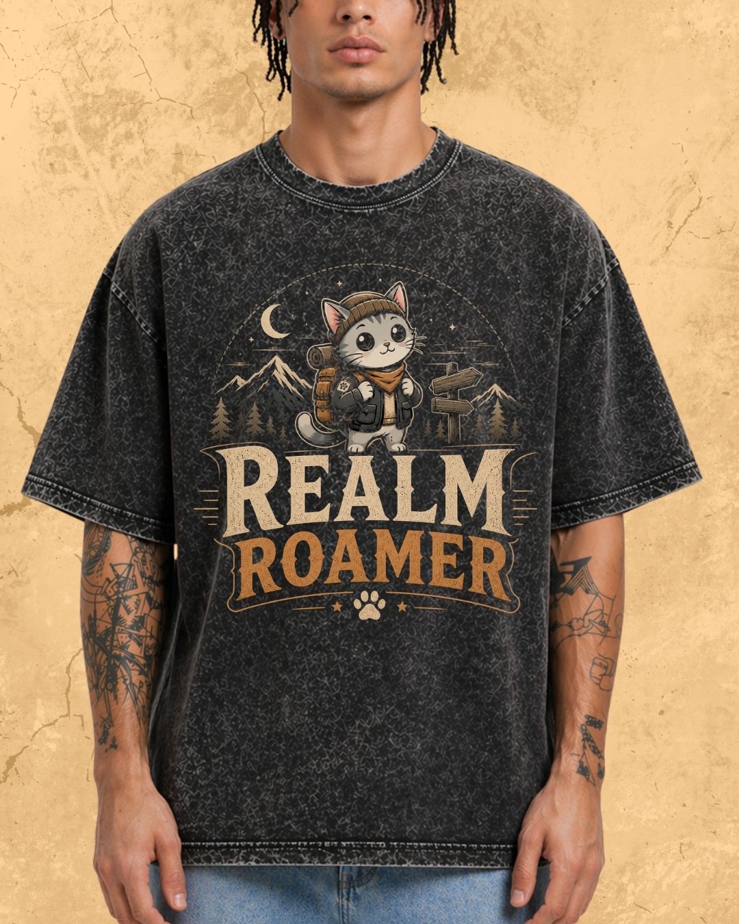 Meow Travel Mode Cotton Tshirt