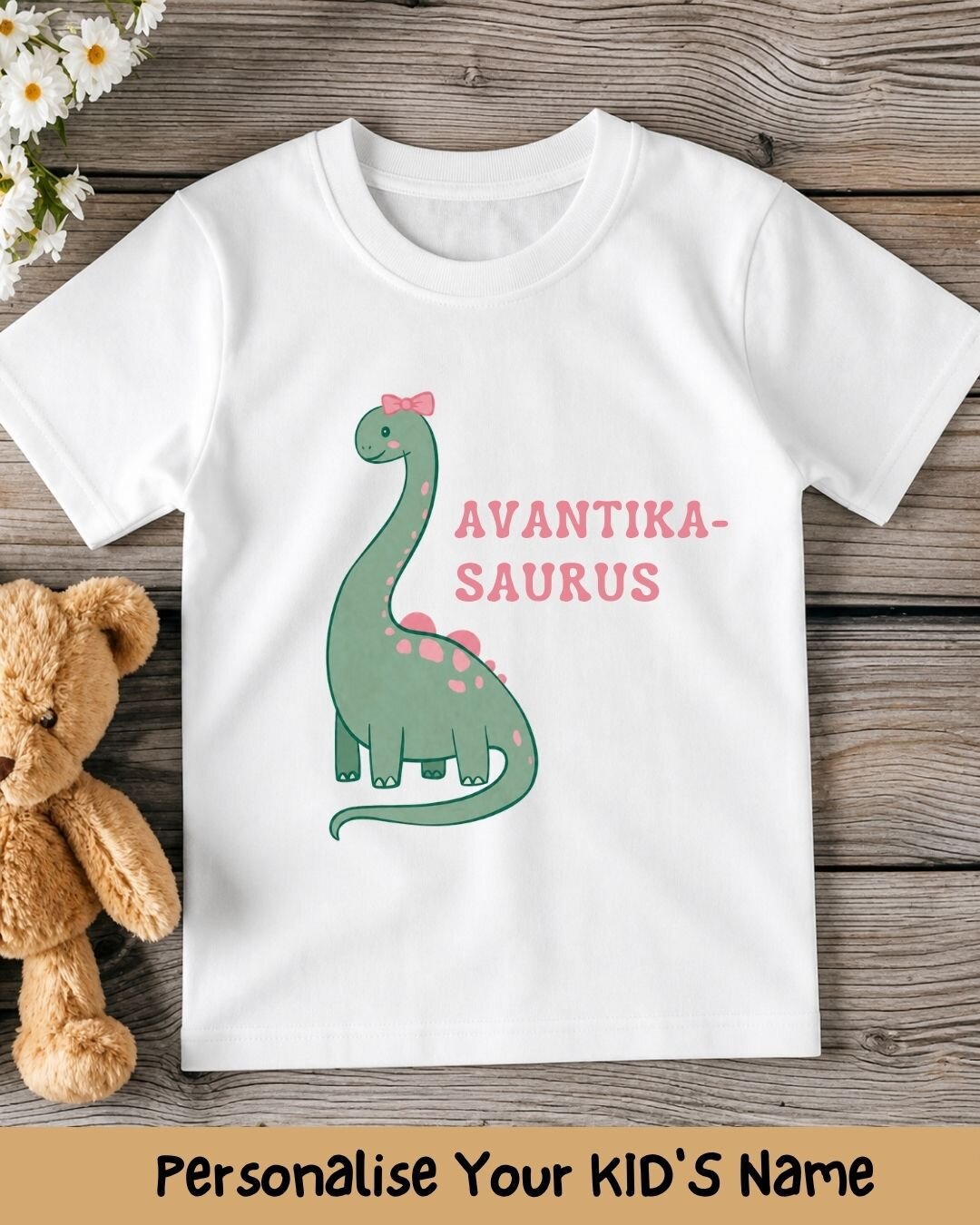 Dinosaur Custom Kid's Cotton Tee