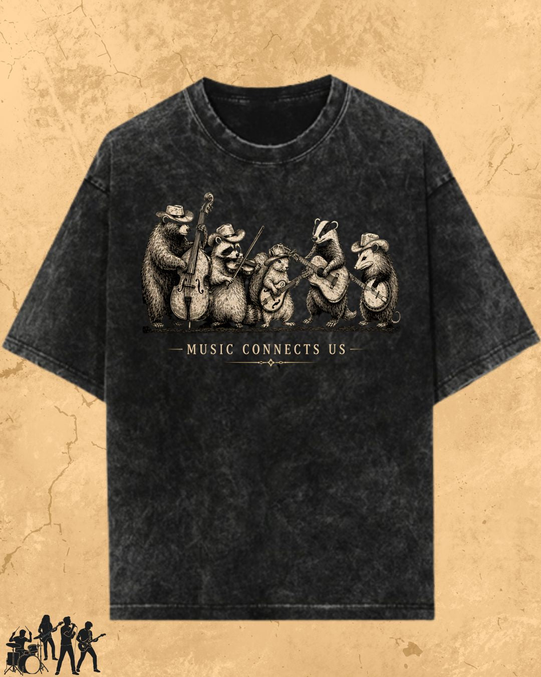 Folk Band Animals Music T-Shirt