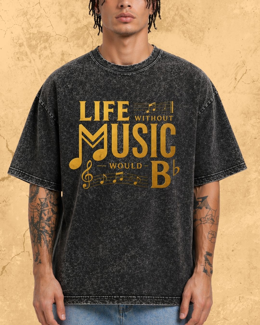 Life Without Music Would B Flat Cotton T-Shirt