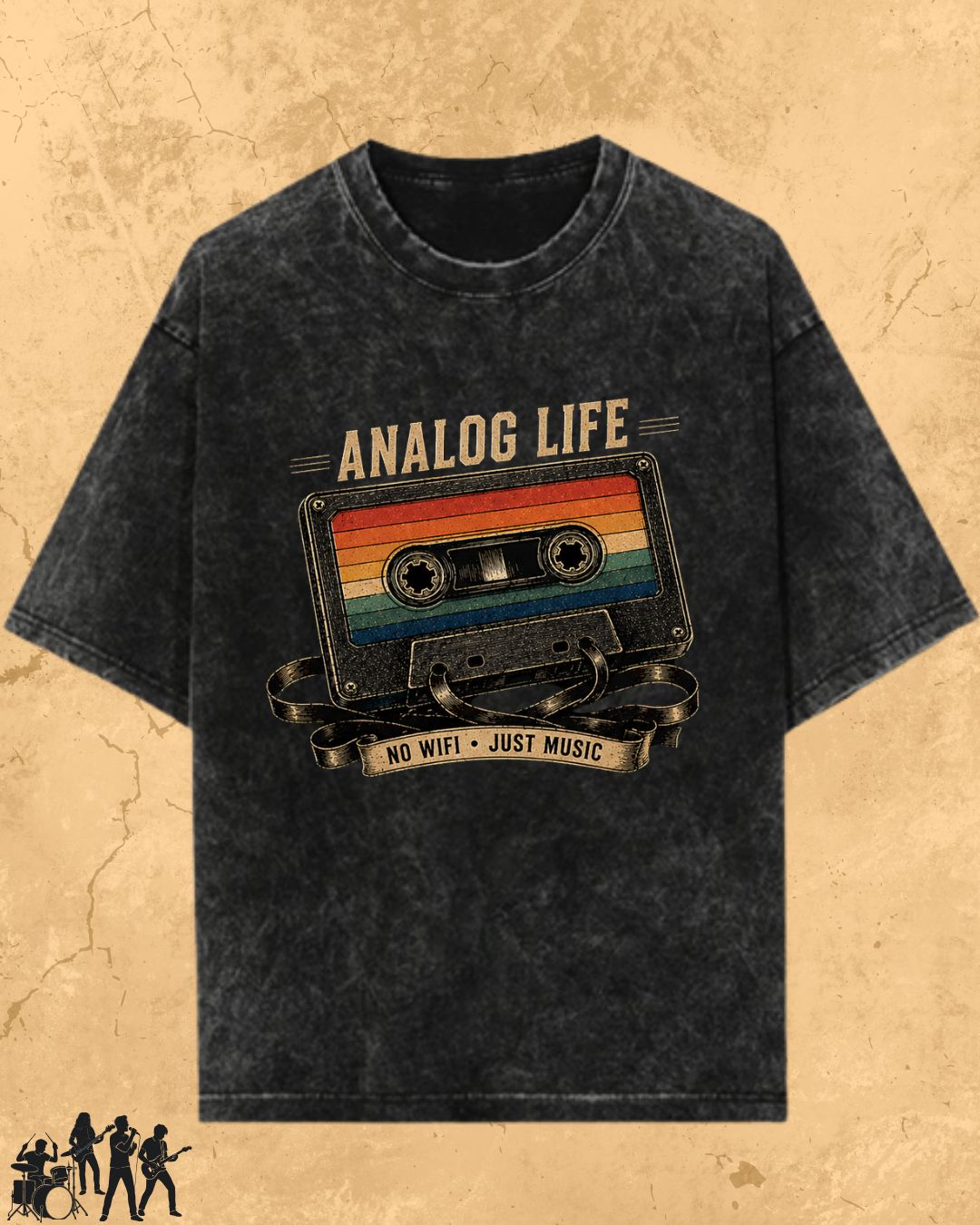 Retro Cassette Music Cotton Tshirt