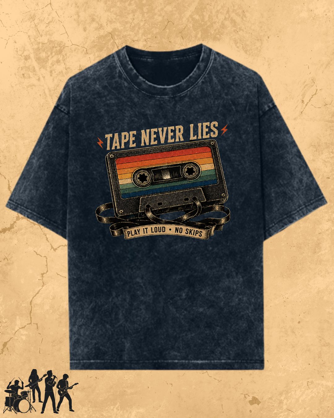 Retro Cassette Music Cotton Tshirt