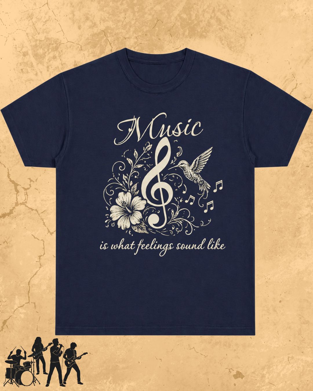 Music Is What Feelings Sound Like Cotton Tee