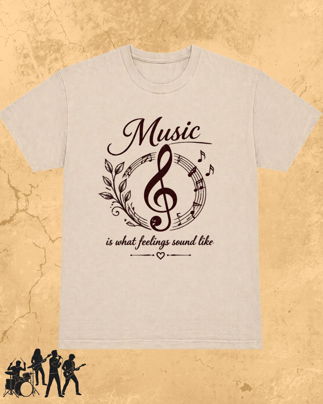 White Music Is What Feelings Sound Like Cotton Tshirt