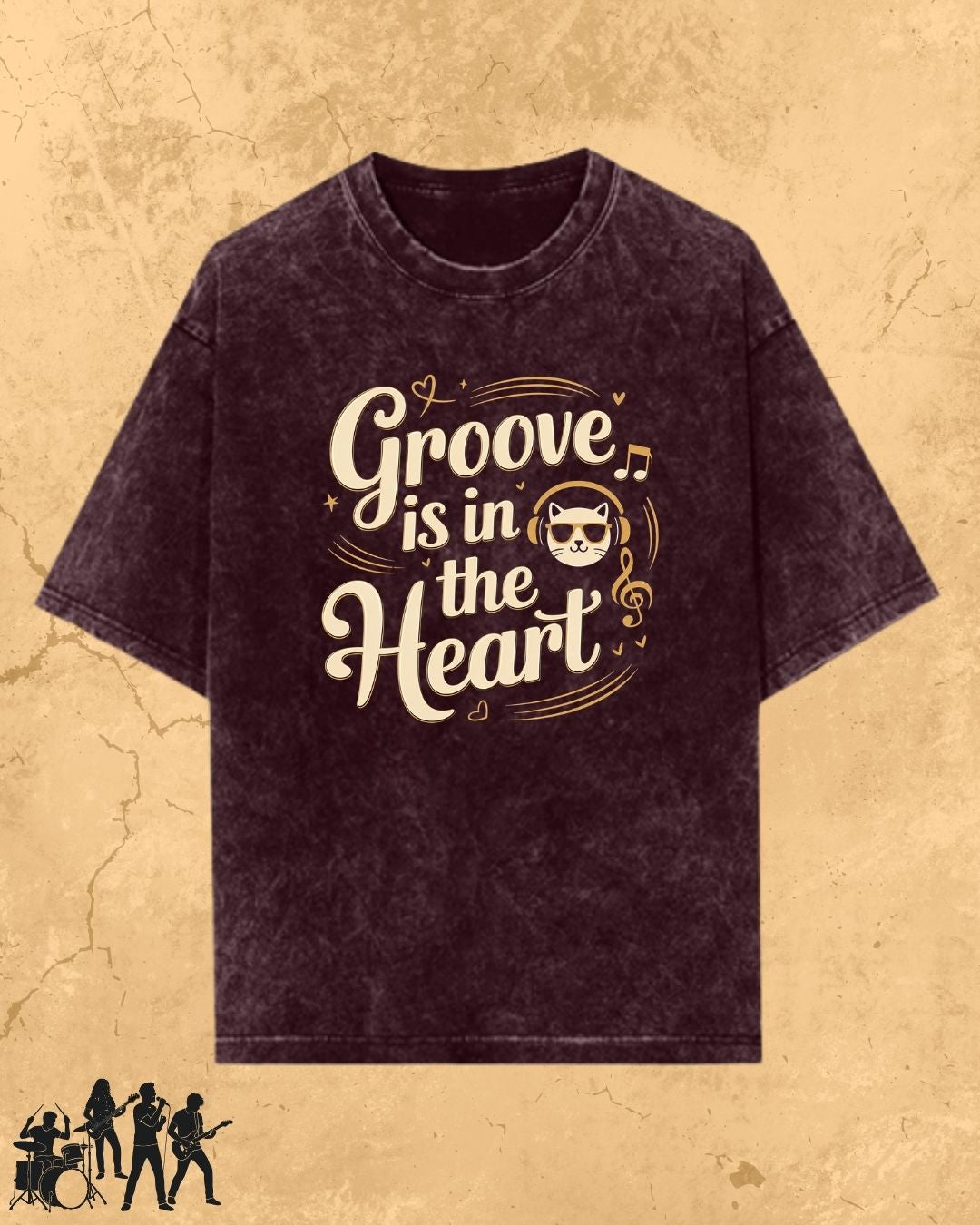 Purrfect Groove Cotton Tee