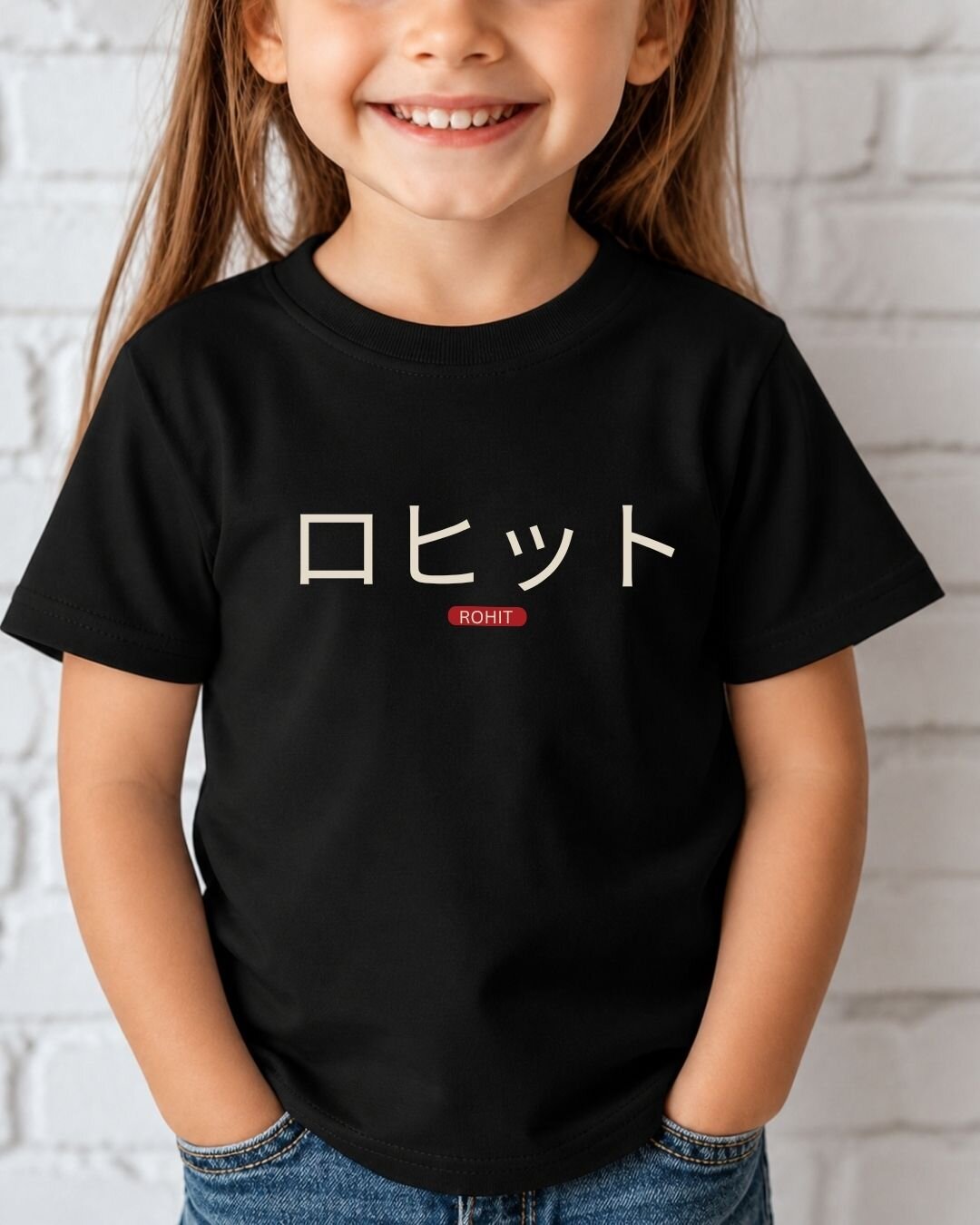 Japanese Name Custom Kid's Cotton Tee