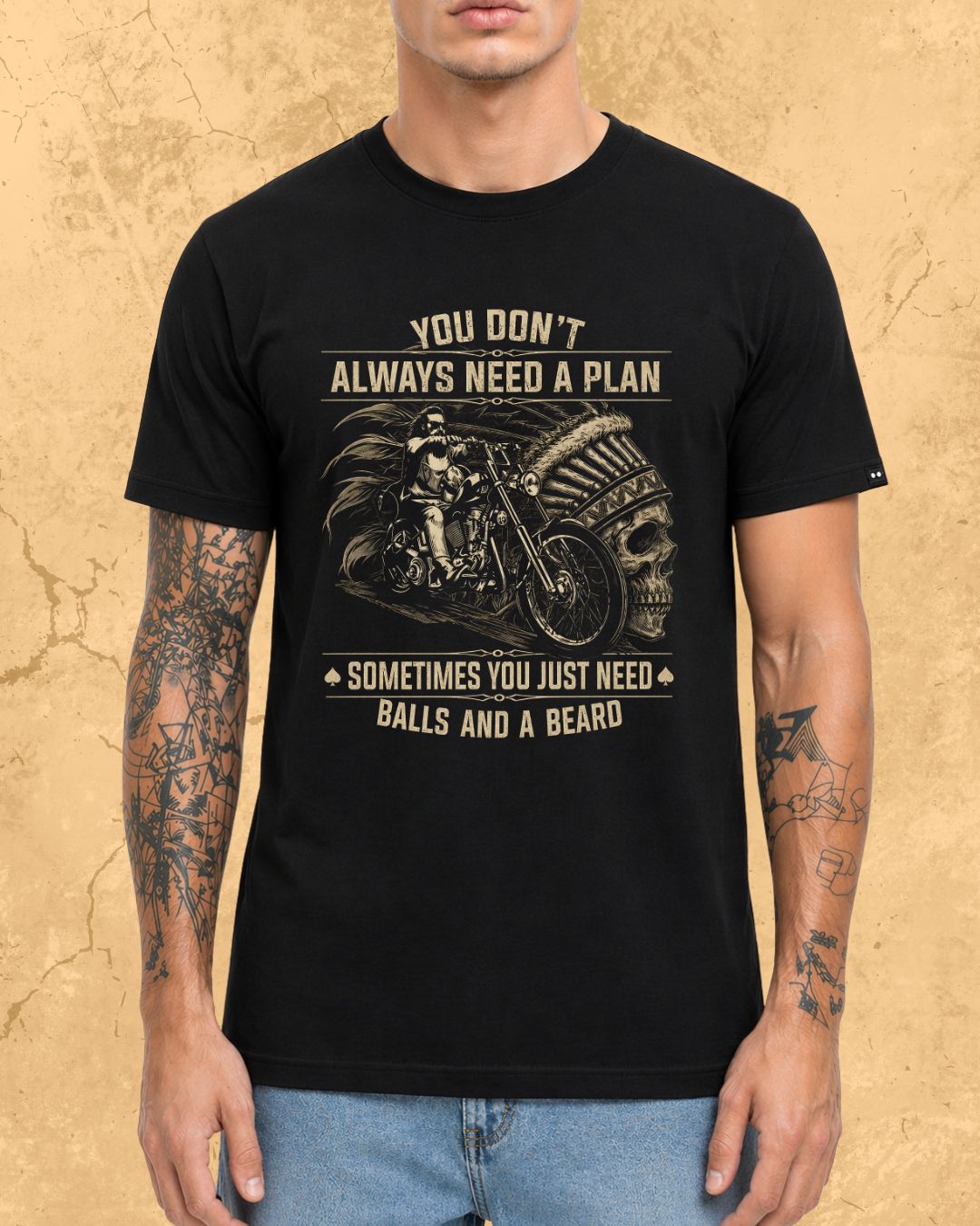 Rebel Beard Motorcycle Cotton Tshirt