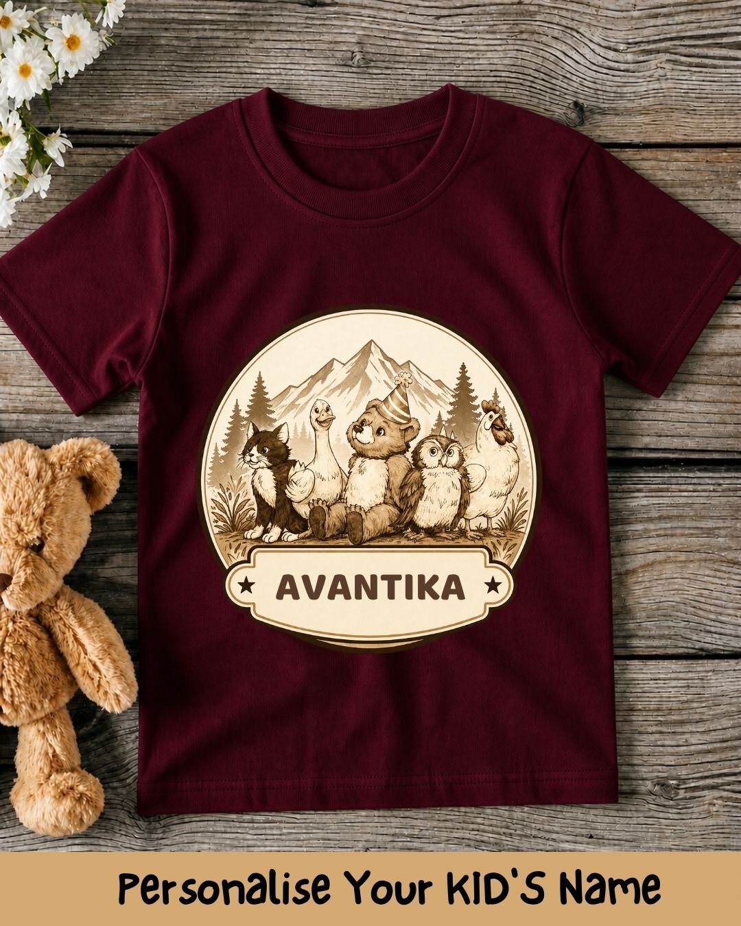 Vintage Adventure Custom Kid Cotton Tee