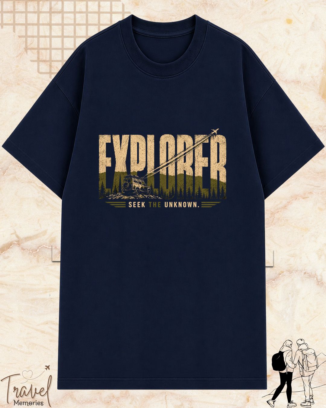 Vintage Travel Vibes Cotton Tshirt