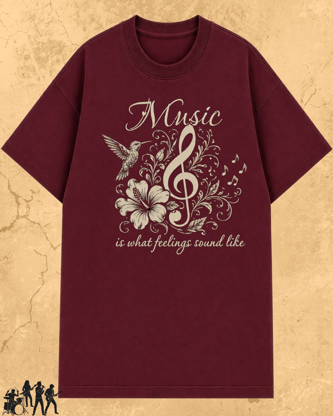 Music Is What Feelings Sound Like Cotton Tee