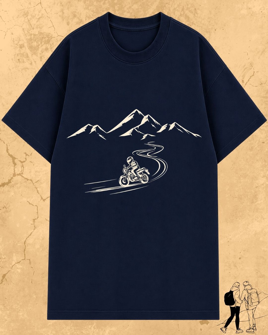 Minimalist Wanderline Travel Cotton Tshirt